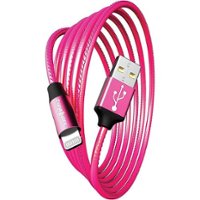 Chargeworx - 10' ColorCords USB to Lightning Cable - Pink - Front_Zoom