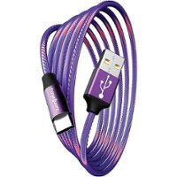 Chargeworx - 10' ColorCords USB to USB-C Cable - Violet - Front_Zoom