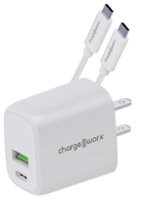 Chargeworx - Combo PD Dual-Port 20W - White - Front_Zoom
