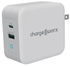 Chargeworx 100W USB and USB-C Power Delivery Wall Charger White CHA ...