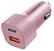 Front. Chargeworx - USB-C and USB-A Vehicle Charger - Rose Gold.