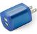 Front. Chargeworx - 2.4A Dual USB Wall Charger - Blue.