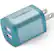 Front. Chargeworx - 2.4A Dual USB Wall Charger - Teal.
