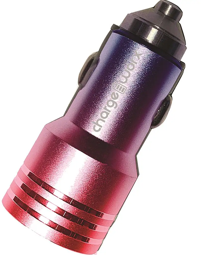 Chargeworx - 2.4A Dual-USB Vehicle Charger - Iridescent