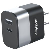Chargeworx - 20W Dual-USB and USB-C Wall Charger - Silver - Front_Zoom