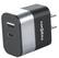 Front. Chargeworx - 20W Dual-USB and USB-C Wall Charger - Silver.
