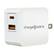 Front. Chargeworx - 48W Dual-Port Power Delivery Wall Charger - White.