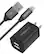 Front. Chargeworx - 2.4A 6' Dual-USB to Lightning Wall Charger - Black.