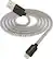 Front. Chargeworx - 3' Braided Lightning Charge-and-Sync Cable - Black.
