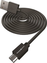 Chargeworx - 6' Micro USB Sync and Charge Cable - Black - Front_Zoom