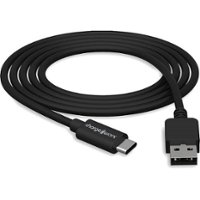 Chargeworx - 3' USB to USB-C Sync and Charge Cable - Black - Front_Zoom