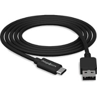 Chargeworx - 6' USB to USB-C Sync and Charge Cable - Black - Front_Zoom