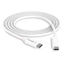 Chargeworx - 6' 60W PD USB-C to USB-C Cable - White - Front_Zoom