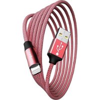 Chargeworx - 6' USB to Lightning Charging Cable - Coral - Front_Zoom
