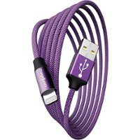 Chargeworx - 6' USB to Lightning Charging Cable - Violet - Front_Zoom