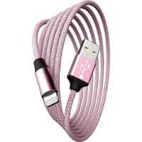 Chargeworx - 10' USB to Lightning Charging Cable - Light Pink - Front_Zoom