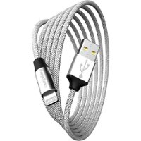 Chargeworx - 10' USB to Lightning Charging Cable - Silver - Front_Zoom