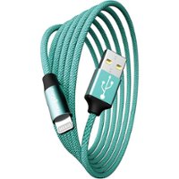 Chargeworx - 10' USB to Lightning Charging Cable - Teal - Front_Zoom