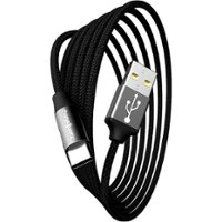 Chargeworx - 6' USB to USB-C Cable - Black - Front_Zoom
