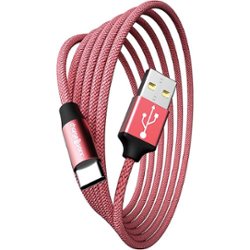 Chargeworx - 6' USB to USB-C Cable - Coral - Front_Zoom