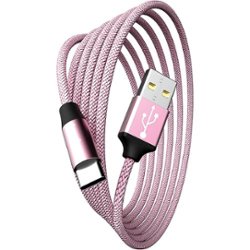 Chargeworx - 6' USB to USB-C Cable - Light Pink - Front_Zoom