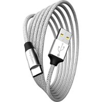 Chargeworx - 6' USB to USB-C Cable - Silver - Front_Zoom