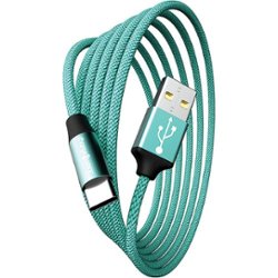 Chargeworx - 6' USB to USB-C Cable - Teal - Front_Zoom