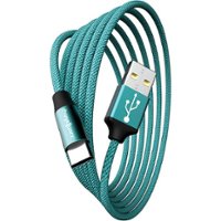Chargeworx - 6' USB to USB-C Cable - Turquoise - Front_Zoom