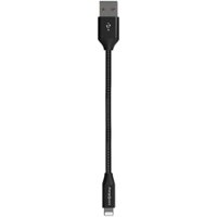 Chargeworx - 6" Lightning Connector USB Cable - Black - Front_Zoom