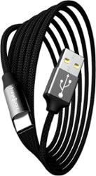 Chargeworx - 10' USB to USB-C Cable - Black - Front_Zoom