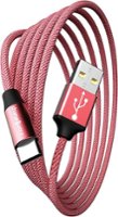Chargeworx - 10' USB to USB-C Cable - Coral - Front_Zoom