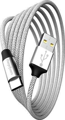 Chargeworx - 10' USB to USB-C Cable - Silver