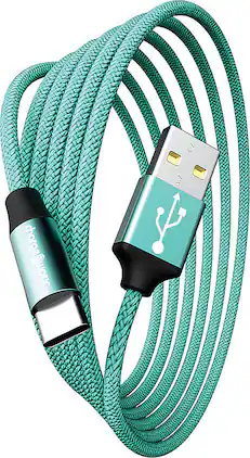 Chargeworx - 10' USB to USB-C Cable - Teal