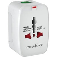 Chargeworx - 4-in-1 International Travel Adapter - White - Front_Zoom