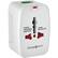 Front. Chargeworx - 4-in-1 International Travel Adapter - White.