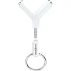 Front. Chargeworx - 2-Way Headphone Splitter Adapter - White.
