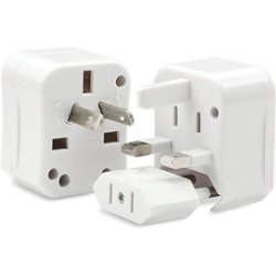 Chargeworx - International Power Adapter Plug - White - Front_Zoom