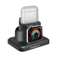 Chargeworx - Dual Charging Stand for Apple Watch and AirPods - Black - Front_Zoom