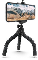 Chargeworx - Universal Tripod for Most Smartphones - Black - Front_Zoom