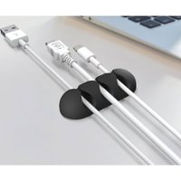 Chargeworx - Cable Organizers (6-pack) - Black - Front_Zoom