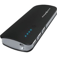 Chargeworx - 10,000mAh Power Bank for USB Compatible Devices - Black - Front_Zoom