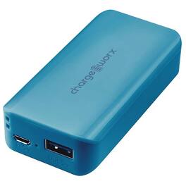 Chargeworx - 4,000mAh Power Bank for USB Compatible Devices - Blue