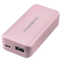 Chargeworx - 4,000mAh Power Bank for USB Compatible Devices - Light Pink - Front_Zoom