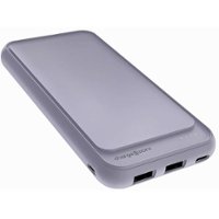 Chargeworx - 10,000mAh Power Bank WIT for USB Compatible Devices - Lavender - Front_Zoom