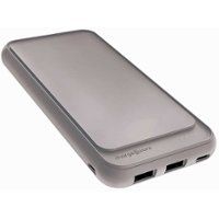 Chargeworx - 10,000mAh Power Bank for USB Compatible Devices - Silver - Front_Zoom