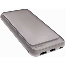Chargeworx - 10,000mAh Power Bank for USB Compatible Devices - Silver