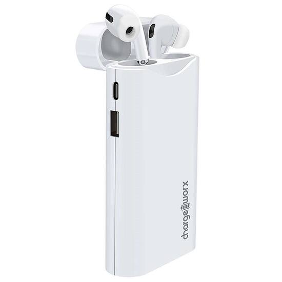 Chargeworx 10 000mAh AirPod Pro Charging Power Bank for USB Compatible Devices White CHA CX6890WH Best Buy