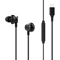 Chargeworx - Lightning Wired In-Ear Earbuds - Black - Front_Zoom
