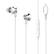 Front. Chargeworx - Lightning Wired In-Ear Earbuds - Silver.
