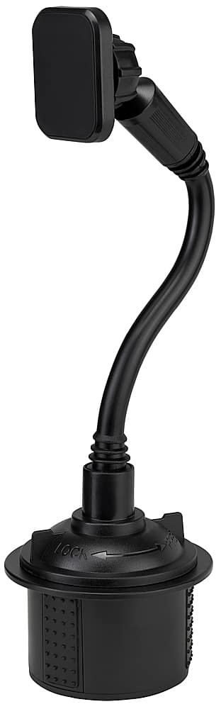 Chargeworx - Universal Cup Holder Car Mount for Most Smartphones - Black - Front_Zoom